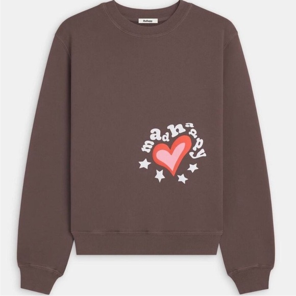 NEW Madhappy Heartfelt fleece crewneck Sweatshirt MEDIUM - Picture 2 of 8